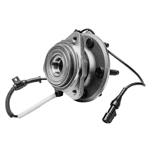 Front Wheel Bearing Hub Assembly For Ford Explorer Ranger Mercury Mountaineer And Mazda B-Series Sport Trac - Drop-In Replacement Wheel Bearing And Hub 4WD ABS Compatible, metal hub with sensor wire, 5 lug, 3-bolt flange