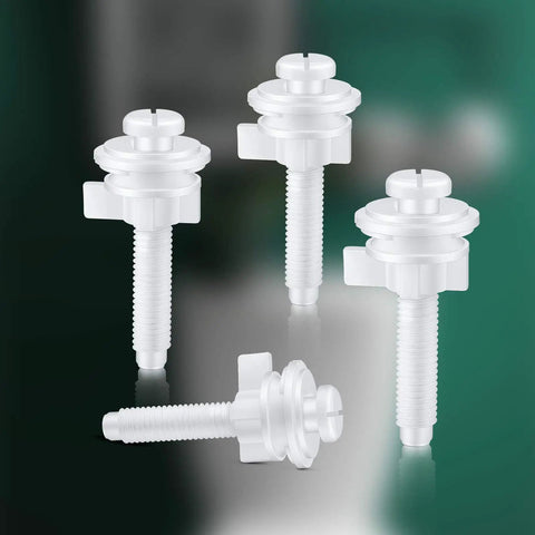 No Sweat Toilet Seat Screw Kit Featuring Heavy Duty Plastic Bolts And Tight Locking Nuts For Quick Bathroom Fixes, durable plastic toilet bolts.