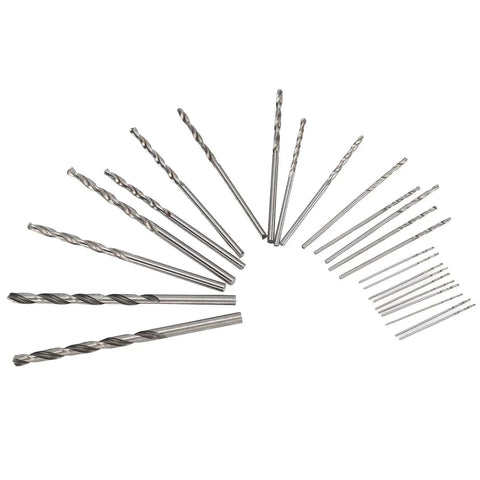 Pro Grade HSS Micro Drill Bit Set, 25Pcs Precision Micro Bits From 0.5mm To 3.0mm For PCB Work, Tools Displayed In Fan Shape