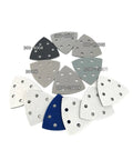90mm Triangle Sanding Discs With Six Holes For Hook Loop Backing, Premium Wet Dry Sponge Sandpaper in various grit sizes.