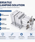Pneumatic Clamp Workholding Fixture For CNC Machining With Automatic Loadin And Unloadin, 40kg Holding Force At 0.5 MPa, Compact Vise For Fast, Secure Workpiece Clamping In Any Shop, aluminum body