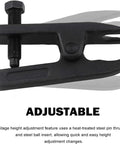 Heavy Duty Ball Joint Separator Tool With Expandable Fork For Pulling Tie Rods And Control Arms On Domestic And Import Rides Drop One In And Make Suspension Work No Sweat, adjustable height feature.