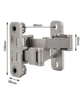 Heavy Duty Concealed Door Hinge With Silent Hydraulic Buffer for Fire Doors and Load Bearing Wood or Aluminum Frames, steel base view