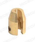 Close-up of a CNC brass weight from 12 Pack Reusable Brass Wheel Spoke Balance Weights Refills For Motorcycles