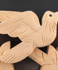 Wood Cuckoo Clock Top Piece Replacement For Medium Size Unfinished DIY Clock Assembly Kit Build Repair bird carving