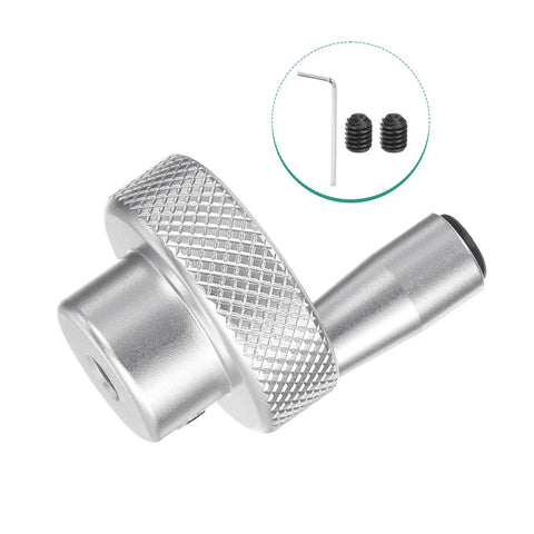 Aluminum Alloy Lathe Hand Wheel 30mm OD With 4mm Bore, Rotating Handle Milling Machine Hand Crank, Silver Tone, with wrench and screws