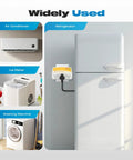 Fridge Surge Protector With Three Outlets For Fridge, TV, And ACs, 120V 12A, 1440W, installed beside refrigerator