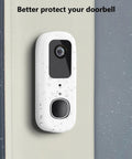 Anti Theft Doorbell Bracket For Arlo Video Doorbell 2K 2nd Gen, Easy No Drill Mount, Weatherproof Protection View