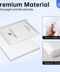 50 Pack Nail Dust Collector Filter Paper Pads For Nail Pros Lightweight PP Material Replacement Cotton Film Sheets Vacuum Dust Collector Filters 19 By 24 Cm Trim To Fit Salon Grade Nail Supply showing premium lightweight material and size cutting option.