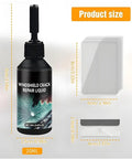 2025 Upgrade Windshield Crack Repair Kit Liquid For Chips And Cracks Car Glass Repair Fluid bottle with measurements