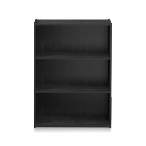 Front view of 3-Tier Wide Book Shelf For Living Room, Bedroom, And Home Office, No-Fuss, Ultra Handy Storage Bookshelf With Open Design, 9.7 X 23.7 X 31.5 Inches