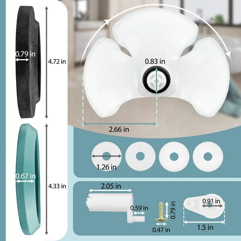 Measurements of Waste Ball Kit For Thetford Aqua Magic Style II Style Lite Style Plus Toilets With Drive Arm And Seals