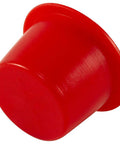 Caplugs T-9X T Series red plastic tapered cap and plug, LD-PE, side view