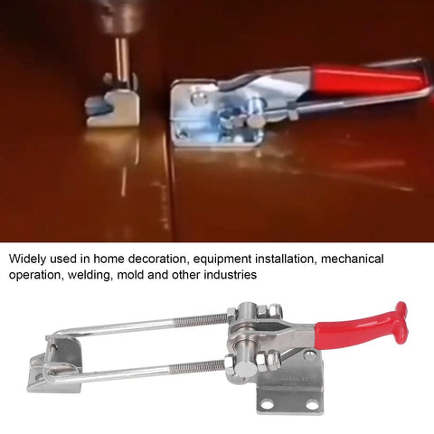 Beefy Adjustable Toggle Clamp With 318Kg Clamping Force Stainless Steel Lever Clamp Latch Plastic Cover Handle For Woodworking And Welding