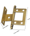 Vintage Style Solid Metal Cabinet Door Hinges 19mm Non Mortise Folding Hinges for Wooden Doors and Room Dividers