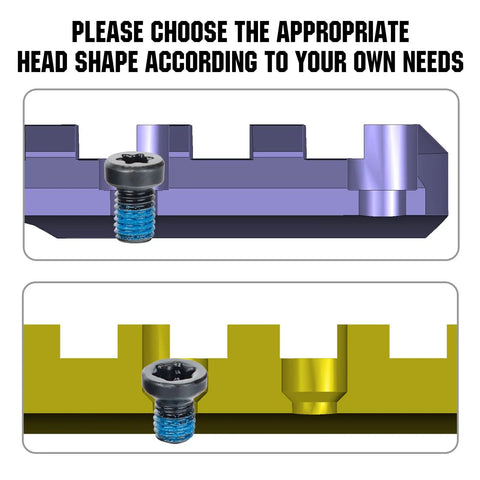 Hardened Steel Thirty Piece T15 Torx Screw Set for Rack Systems showing standard and oval heads options for secure install.