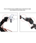 Build Your Own 6 Degree Freedom Mechanical Robot Arm Kit With Servo Motors Claw Gripper showing forearm structure and servo placement.