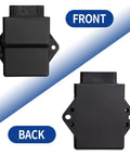 Front and back view of CDI Ignition Box Replacement For Suzuki Quadsport Z400 LTZ400 2x4 2003 2004 Plug And Play Easy Install.