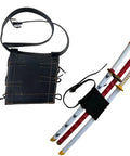3 Sword Holder Belt Bag For Katana And Ninja Swords Adjustable Leather Holster Case With Frog Strap Ring Cosplay