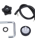 Upgrade Your Snow Blower Game With Durable Metal Handle Knob And Washer Kit For 621 and 721 Models, Ensuring Smooth Operation During Winter Chores. black metal handle knob kit with washer, hose, and bolt