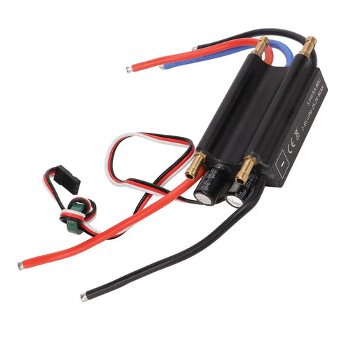Beefed Up Brushless ESC 50A Water Cooled Bidirectional Electronic Speed Controller for RC Boats and Airships cables view