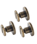 Flat Head Copper Screws And Nuts Rivet Set For Leather Crafting, Brass 8mm Decorative Studs, 20 Pc Anti Rust Fasteners Hardware