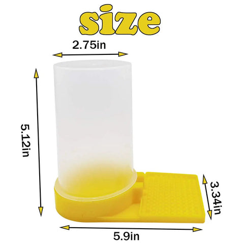 Three Pack Beehive Water Dispenser dimensions, 5.12x5.9x3.34 inches, plastic entrance feeder, easy to observe design