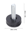 PTFE Furniture Sliders With M6 Thread Antislip Chair Glides showing dimensions 20mm x 30mm, ideal for tables and cabinets.