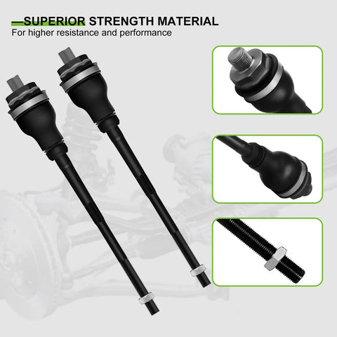 6 Piece Suspension Kit With Sway Bar Links And Outer Inner Tie Rod Ends For Cadillac Escalade Escalade ESV EXT Avalanche 1500 2002-2006 Silverado 1500 1999-2006 4WD Tahoe Yukon 2001-2006 Built For Rough Roads, black metal tie rod ends