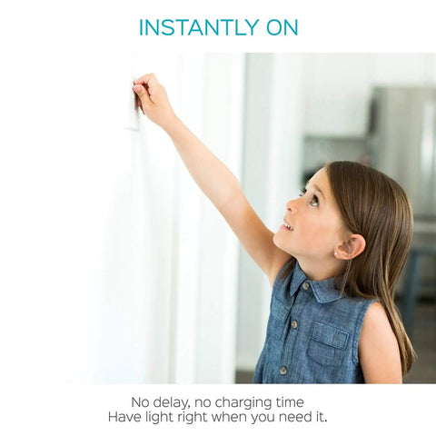 Child turning on light switch to illuminate room with 12 Pack BR30 LED Flood Light Bulbs With 65W Equivalent And 10W Low Power, Dimmable And Damp Rated