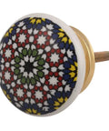 100 Pack Multicolor Floral Ceramic Drawer Knobs And Cabinet Pulls Built Tough To Handle The Daily Grind Easy As Pie Install With Zero Tools Drop Dead Gorgeous Rust Free Hardware Refresh Kitchen Drawers Real Quick decorative round knob with colorful floral pattern.
