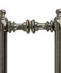 Polished Nickel 8 Inch Center-To-Center Colonial Style Back-To-Back Pull Handle With Brass Hardware Ergonomic Contoured Design
