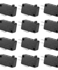 12 pack 125V To 250V SPDT snap action micro limit switch button for microwave ovens and arcade door interlocks, 16A rating, push button actuator