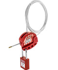Lockout Tagout Safety Cable Lock, 4 Pack Adjustable Steel Wire Padlock, Vinyl Coated Heavy Duty for jobsite safety.