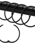 Rustproof Metal Shower Curtain Hooks 24 Pack That Glide Smoothly Round Rings For Curtains On A Bathroom Shower Rod Black Finish