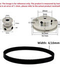 Heavy Duty 2GT Timing Pulley Kit With 20 Teeth For Smooth 3D Printer Prints. 5mm bore aluminum steel pulley and 6/10mm belt.