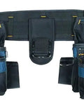 Carpenter's Ballistic Combo Tool Apron Set With 20 Pockets, 4-Piece, Black Durable Nylon, Gussets For Easy Front Pocket Access