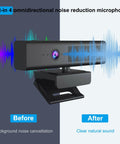 Hella Sharp 1080P Hd Webcam With Zero Fuss Setup And Pro Level Quad Mic Array showcasing noise reduction features and microphone.