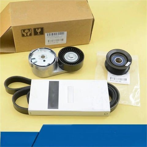 Heavy Duty Belt Tensioner Idler Pulley Kit For Dodge Grand Cherokee 5281374AA 5281266AA 5281301AA Fits Chrysler Engines set with pulleys and belt