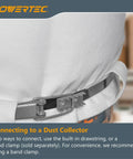 Heavy Duty 1 Micron Dust Collector Bag 21 By 31 Inches Fits JET Grizzly Shop Fox with band clamp connection detail