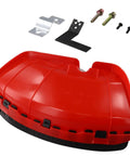 Heavy Duty String Trimmer Guard Shield With Metal Connector For 28mm Shaft, iron sheet protection cover, screws visible