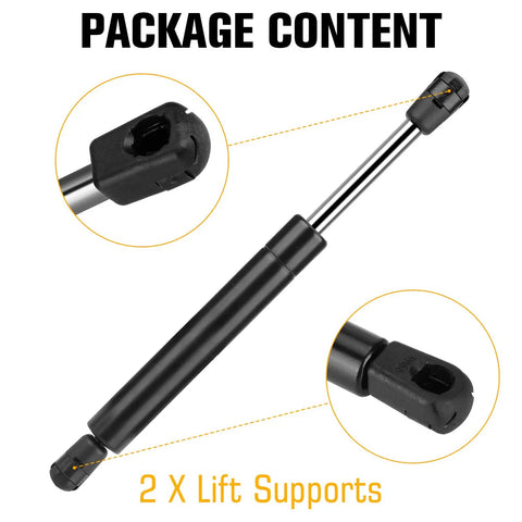 Close-up of 2-pack Front Hood Lift Support Shocks for Ford Explorer and Sport Trac 1995 to 2005 4067 Gas Spring Strut Rod Replacement