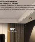 Deep concave light-hiding structure of UWYTGF 5 Pack Style Led Recessed Lighting showing 60-degree shading angle.