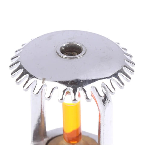Close-up of Two Pack Upright Copper Fire Sprinkler Heads Deliver Real Deal Fire Safety With Quick 135F Activation Solid Half Inch Threads.