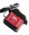 Rock Solid 55kg Brushless Digital Servo Packing Hella Torque And Waterproof Metal Gears Designed For Rc Cars Drones Robots And Flight Control Systems Featuring Smooth 270 Degree Rotation side view with wire.