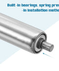 Stainless Steel Conveyor Roller 1.5 Inch Diameter 20 Inch Length Gravity Transmission Replacement Part With Galvanized End Pack Of 2 Silver