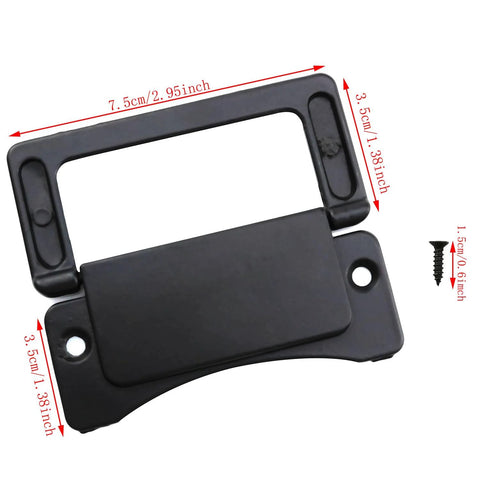 3 Inch Black Flush Pull Ring Handle Hidden Recessed Furniture Grip Zinc Alloy Set Of 2 For Cabinets And Drawers Durable Hidden Recessed Hardware