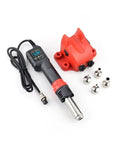 2 In 1 Soldering Station With Hot Air Gun Digital Display Temperature Readout Celsius Fahrenheit shown with accessories