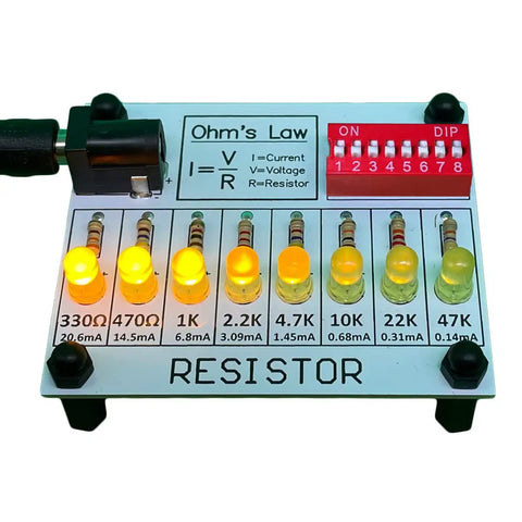 Hands On Soldering Practice Kit For Beginners DIY Electronics Training Board with resistors and LEDs