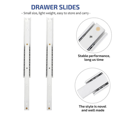 16mm Wide Two Way Drawer Slides For Furniture And Cabinets Aluminum Alloy Micro Extension Rails 140mm Heavy Duty